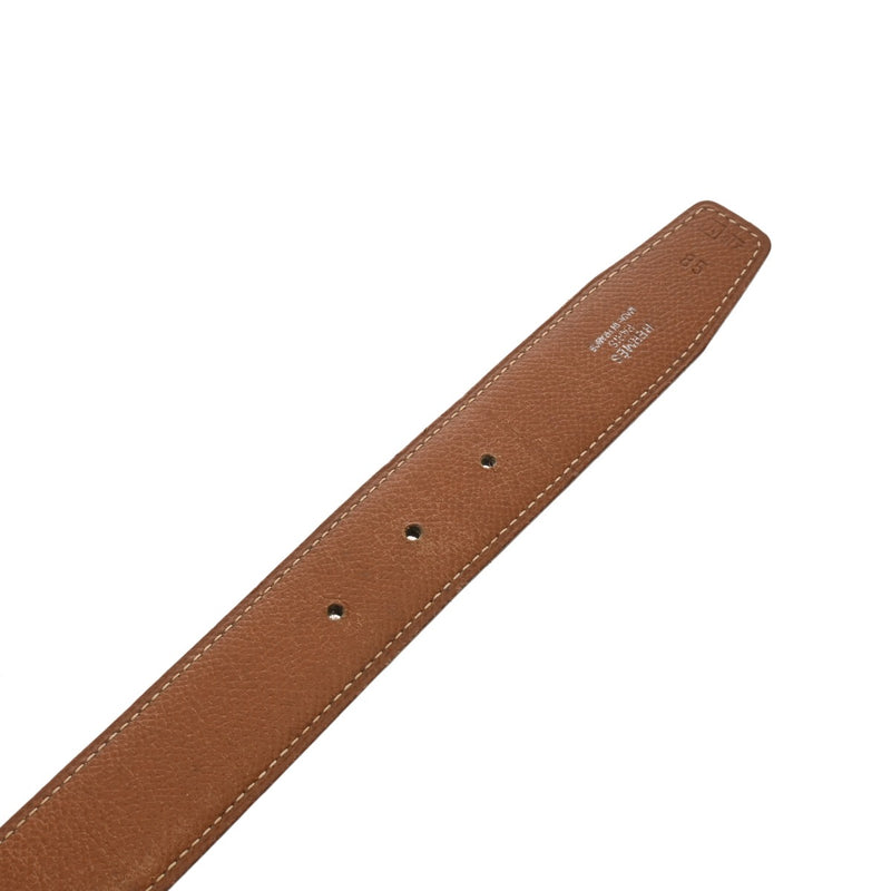 HERMES エルメス トゥアレグバックル サイズ85 ブラック/ゴールド □A刻印(1997年頃) メンズ ボックスカーフ クシュベル ベルト Bランク 中古 銀蔵