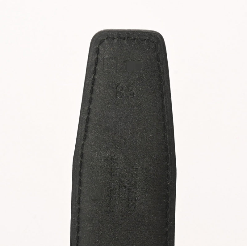 HERMES エルメス Hベルト トゥアレグバックル サイズ85 ブラック/グレー □C刻印(1999年頃) メンズ ボックスカーフ ベルト ABランク 中古 銀蔵