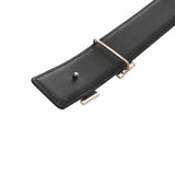 HERMES エルメス Hベルト トゥアレグバックル サイズ85 ブラック/グレー □C刻印(1999年頃) メンズ ボックスカーフ ベルト ABランク 中古 銀蔵