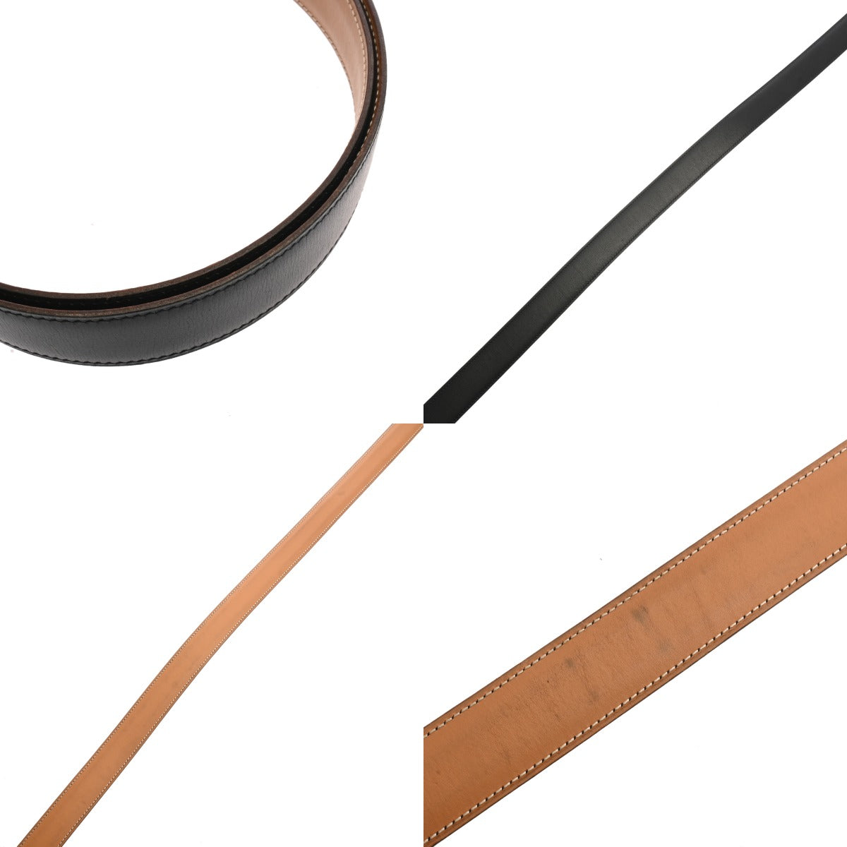 エルメス Hベルト トゥアレグバックル サイズ90cm ブラック/ナチュラル