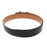 HERMES エルメス Hベルト トゥアレグバックル サイズ90cm ブラック/ナチュラル □G刻印(2003年頃) メンズ ボックスカーフ ヴォースイフト ベルト Bランク 中古 銀蔵