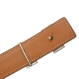 HERMES エルメス Hベルト トゥアレグバックル サイズ90cm ブラック/ナチュラル □G刻印(2003年頃) メンズ ボックスカーフ ヴォースイフト ベルト Bランク 中古 銀蔵