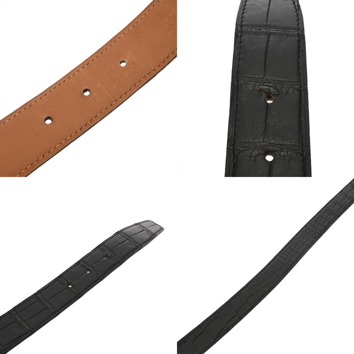 HERMES エルメス トゥアレグバックル サイズ85 ブラック/ゴールド □C