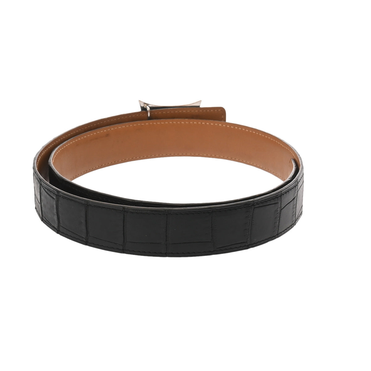 HERMES エルメス トゥアレグバックル サイズ85 ブラック/ゴールド □C