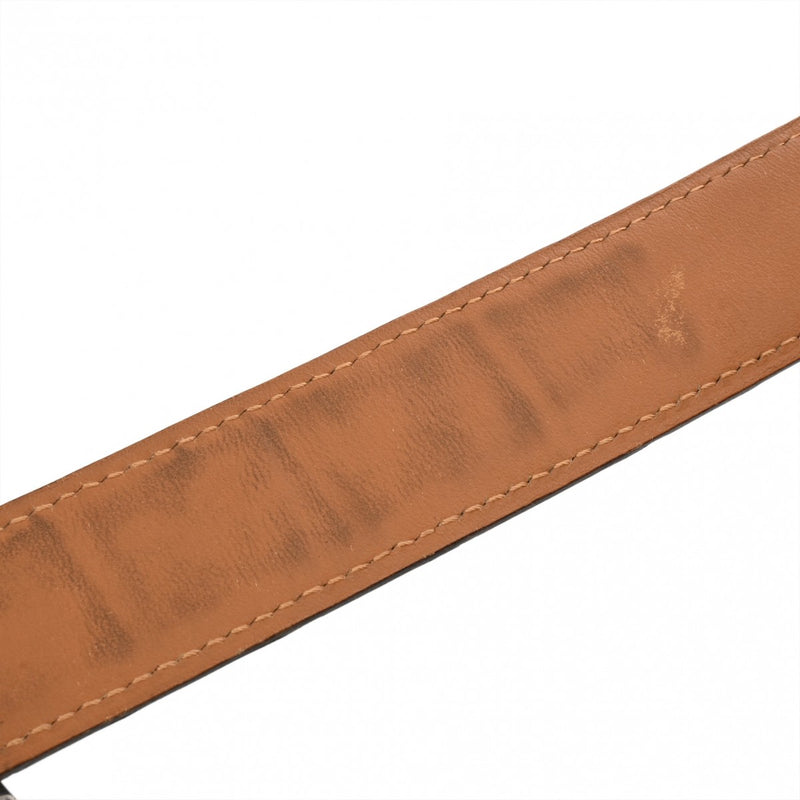 HERMES エルメス トゥアレグバックル サイズ85 ブラック/ゴールド □C刻印(1999年頃) メンズ アリゲーター ボックスカーフ ベルト Bランク 中古 銀蔵