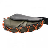 CHRISTIAN DIOR クリスチャンディオール サドルバッグ Sacaiコラボ カーキ/ネイビー 1ADCA374 ユニセックス ナイロン レザー ボディバッグ Aランク 中古 銀蔵