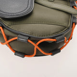 CHRISTIAN DIOR クリスチャンディオール サドルバッグ Sacaiコラボ カーキ/ネイビー 1ADCA374 ユニセックス ナイロン レザー ボディバッグ Aランク 中古 銀蔵