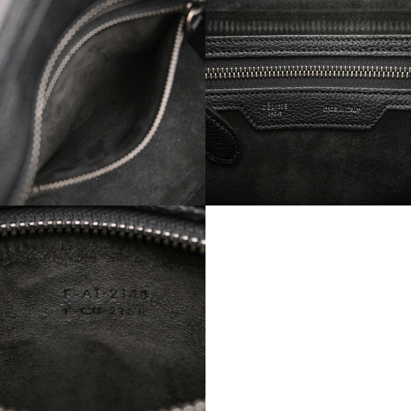 CELINE セリーヌ ラゲージ マイクロショッパー ブラック 189793 レディース ドラムカーフ ハンドバッグ Aランク 中古 銀蔵