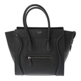 CELINE セリーヌ ラゲージ マイクロショッパー ブラック 189793 レディース ドラムカーフ ハンドバッグ Aランク 中古 銀蔵