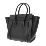 CELINE セリーヌ ラゲージ マイクロショッパー ブラック 189793 レディース ドラムカーフ ハンドバッグ Aランク 中古 銀蔵