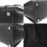 CELINE セリーヌ ラゲージ マイクロショッパー ブラック 189793 レディース ドラムカーフ ハンドバッグ Aランク 中古 銀蔵