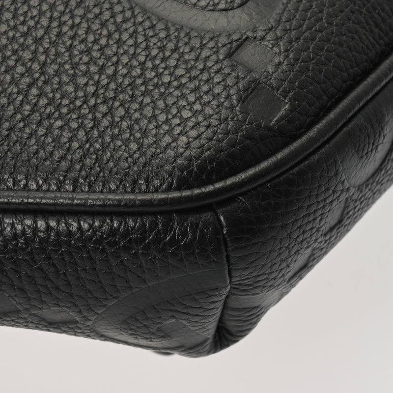 GUCCI グッチ GGエンボス ベルトバッグ ブラック 645093 メンズ レザー ウエストバッグ Aランク 中古 銀蔵