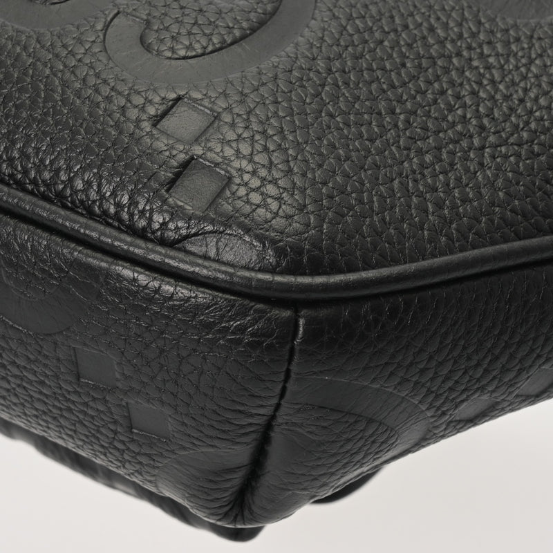 GUCCI グッチ GGエンボス ベルトバッグ ブラック 645093 メンズ レザー ウエストバッグ Aランク 中古 銀蔵