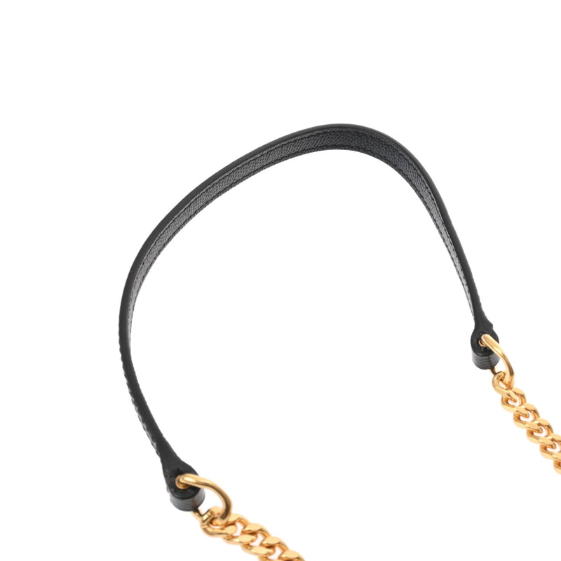 SAINT LAURENT サンローラン カサンドラ エンベロープ ブラック 742920 レディース レザー チェーンウォレット Aランク 中古 銀蔵