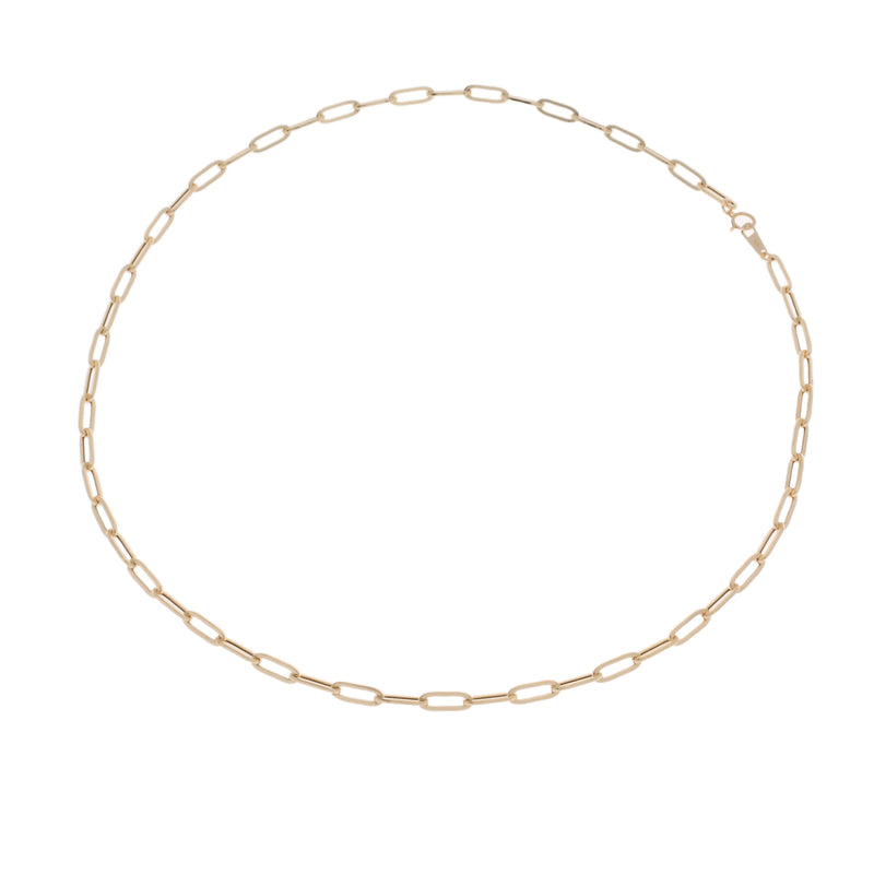 no brand ノーブランド 中空デザイン 50cm チェーン ゴールド ユニセックス K18イエローゴールド YG ネックレス 新品 銀蔵