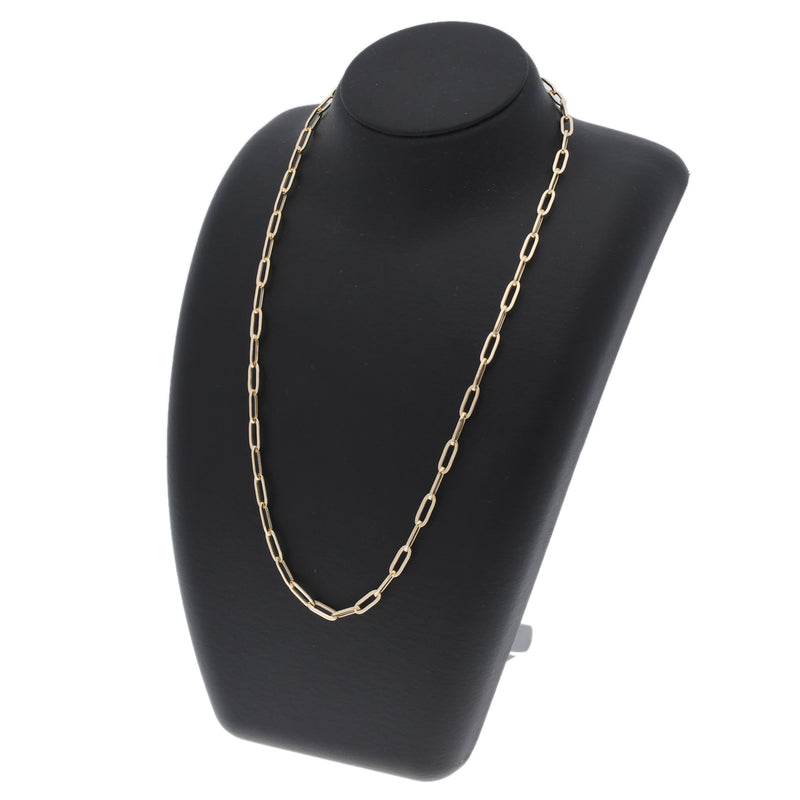 no brand ノーブランド 中空デザイン 50cm チェーン ゴールド ユニセックス K18イエローゴールド YG ネックレス 新品 銀蔵