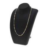 no brand ノーブランド 中空デザイン 50cm チェーン ゴールド ユニセックス K18イエローゴールド YG ネックレス 新品 銀蔵