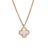 VAN CLEEF & ARPELS ヴァンクリーフ＆アーペル スウィート アルハンブラ シェル VCARF69100 レディース K18イエローゴールド YG ネックレス Aランク 中古 銀蔵