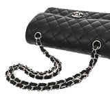 CHANEL シャネル マトラッセ クラシック スモールハンドバッグ 23cm ブラック A01113 レディース キャビアスキン ショルダーバッグ Aランク 中古 銀蔵