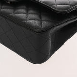 CHANEL シャネル マトラッセ クラシック スモールハンドバッグ 23cm ブラック A01113 レディース キャビアスキン ショルダーバッグ Aランク 中古 銀蔵