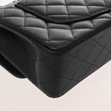 CHANEL シャネル マトラッセ クラシック スモールハンドバッグ 23cm ブラック A01113 レディース キャビアスキン ショルダーバッグ Aランク 中古 銀蔵