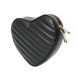 GUCCI グッチ インターロッキングG ハート型 ブラック 751628 レディース レザー ショルダーバッグ Aランク 中古 銀蔵