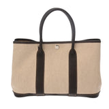 HERMES エルメス ガーデンパーティ TPM マロン □I刻印(2005年頃) レディース トワルアッシュ ブッフルスキッパー ハンドバッグ ABランク 中古 銀蔵