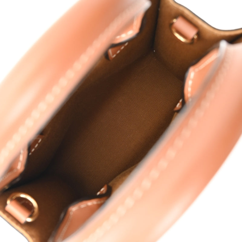 CELINE セリーヌ トリオンフキャンバス ミニ バーティカルカバ タン 194372BZK レディース レザー ハンドバッグ Aランク 中古 銀蔵