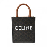 CELINE セリーヌ トリオンフキャンバス ミニ バーティカルカバ タン 194372BZK レディース レザー ハンドバッグ Aランク 中古 銀蔵