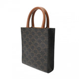 CELINE セリーヌ トリオンフキャンバス ミニ バーティカルカバ タン 194372BZK レディース レザー ハンドバッグ Aランク 中古 銀蔵