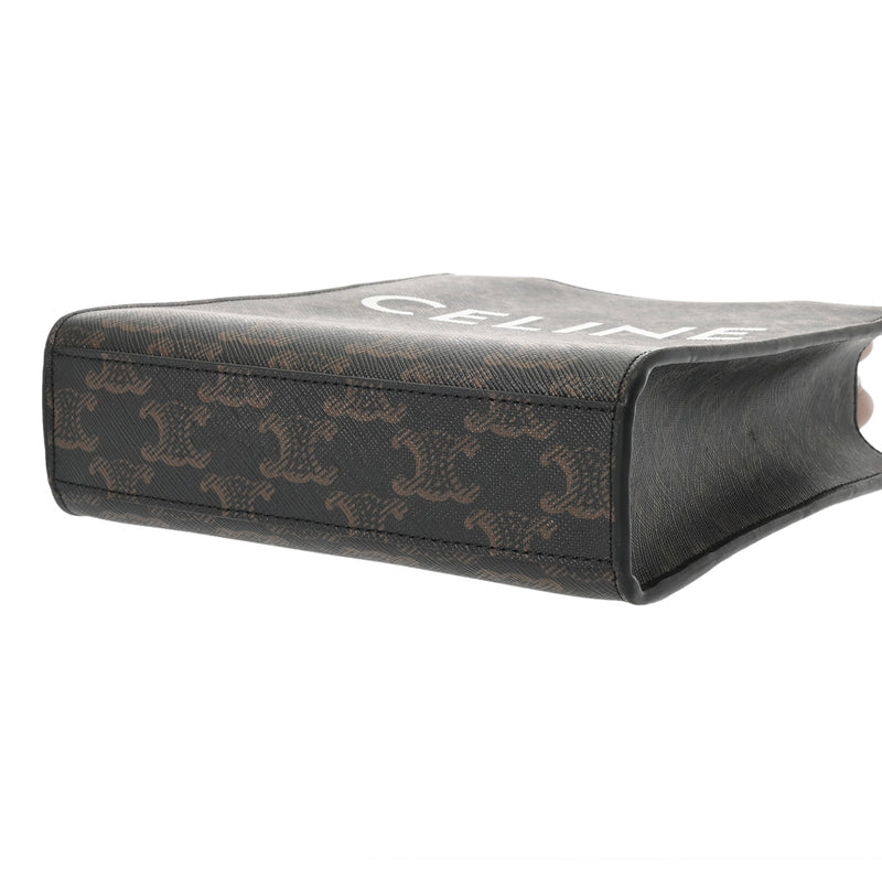 CELINE セリーヌ トリオンフキャンバス ミニ バーティカルカバ タン 194372BZK レディース レザー ハンドバッグ Aランク 中古 銀蔵