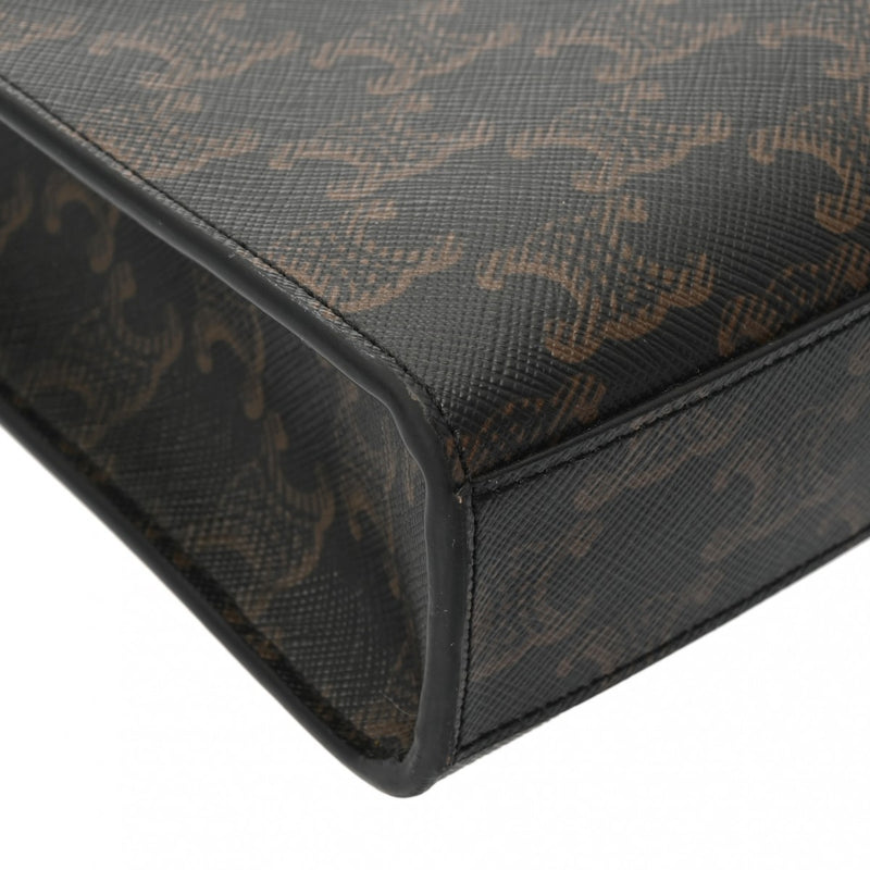 CELINE セリーヌ トリオンフキャンバス ミニ バーティカルカバ タン 194372BZK レディース レザー ハンドバッグ Aランク 中古 銀蔵