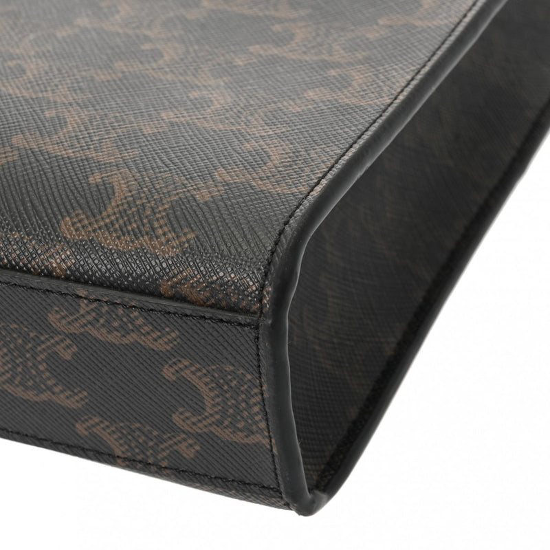 CELINE セリーヌ トリオンフキャンバス ミニ バーティカルカバ タン 194372BZK レディース レザー ハンドバッグ Aランク 中古 銀蔵