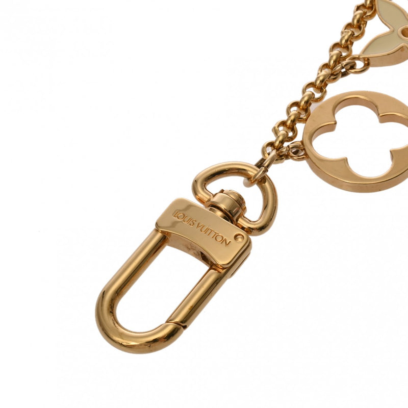 LOUIS VUITTON ルイヴィトン フルール ドゥ モノグラム バッグチャーム チェーン ゴールド M65111 ユニセックス GP キーホルダー ABランク 中古 銀蔵