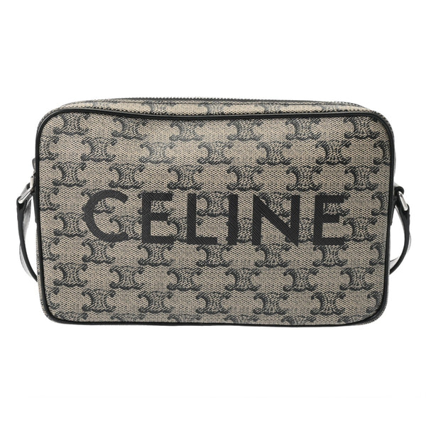 CELINE セリーヌ トリオンフ グレー 194502GED ユニセックス PVC レザー ショルダーバッグ Aランク 中古 銀蔵