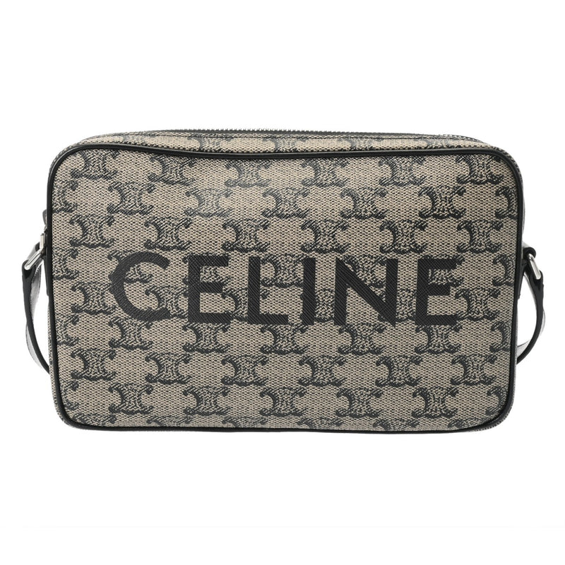 CELINE セリーヌ トリオンフ グレー 194502GED ユニセックス PVC レザー ショルダーバッグ Aランク 中古 銀蔵