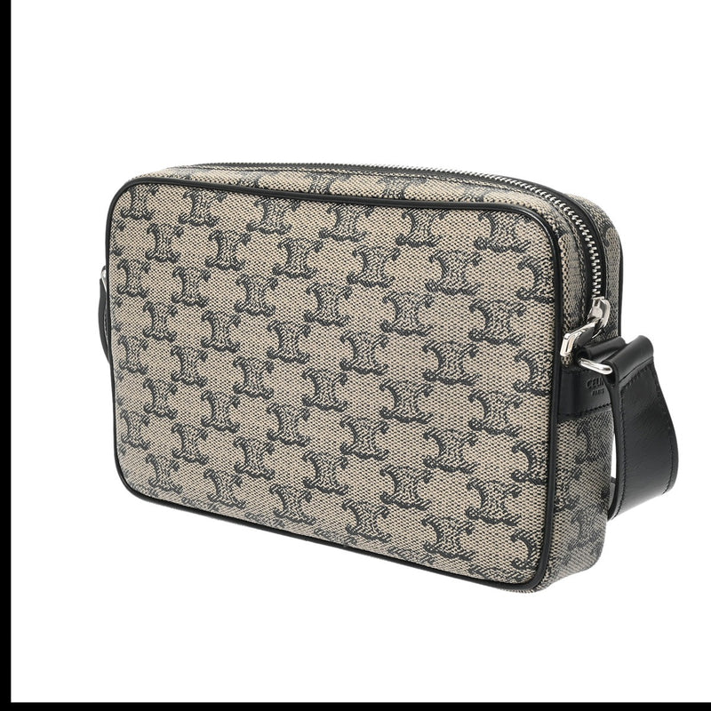 CELINE セリーヌ トリオンフ グレー 194502GED ユニセックス PVC レザー ショルダーバッグ Aランク 中古 銀蔵