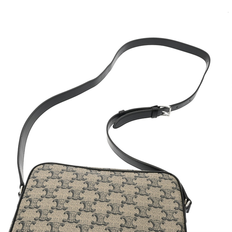 CELINE セリーヌ トリオンフ グレー 194502GED ユニセックス PVC レザー ショルダーバッグ Aランク 中古 銀蔵