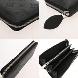 LOUIS VUITTON ルイヴィトン モノグラムマヒナ ジッピーウォレット ノワール M61867 レディース レザー 長財布 ABランク 中古 銀蔵