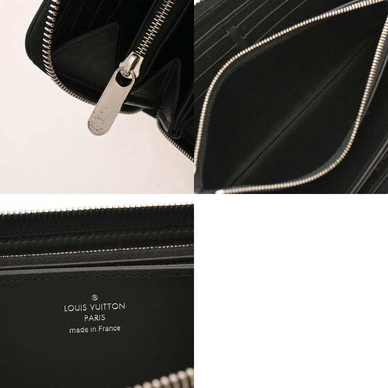 LOUIS VUITTON ルイヴィトン モノグラムマヒナ ジッピーウォレット ノワール M61867 レディース レザー 長財布 ABランク 中古 銀蔵