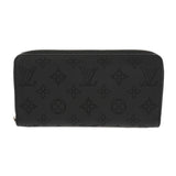 LOUIS VUITTON ルイヴィトン モノグラムマヒナ ジッピーウォレット ノワール M61867 レディース レザー 長財布 ABランク 中古 銀蔵
