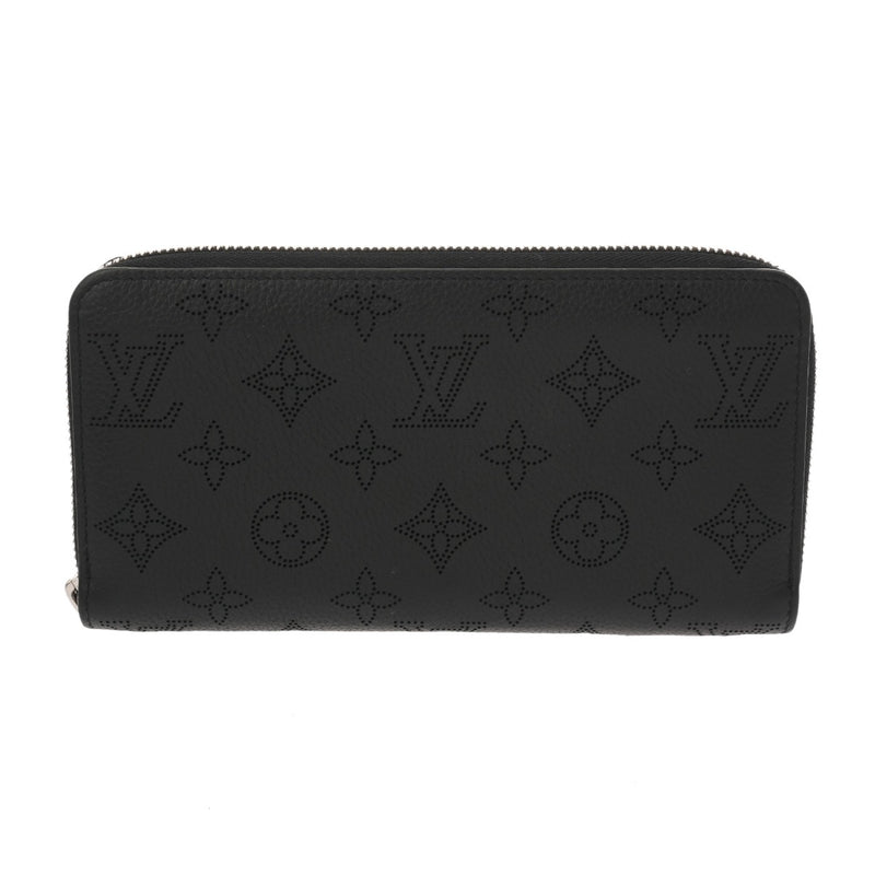 LOUIS VUITTON ルイヴィトン モノグラムマヒナ ジッピーウォレット ノワール M61867 レディース レザー 長財布 ABランク 中古 銀蔵