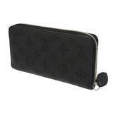 LOUIS VUITTON ルイヴィトン モノグラムマヒナ ジッピーウォレット ノワール M61867 レディース レザー 長財布 ABランク 中古 銀蔵