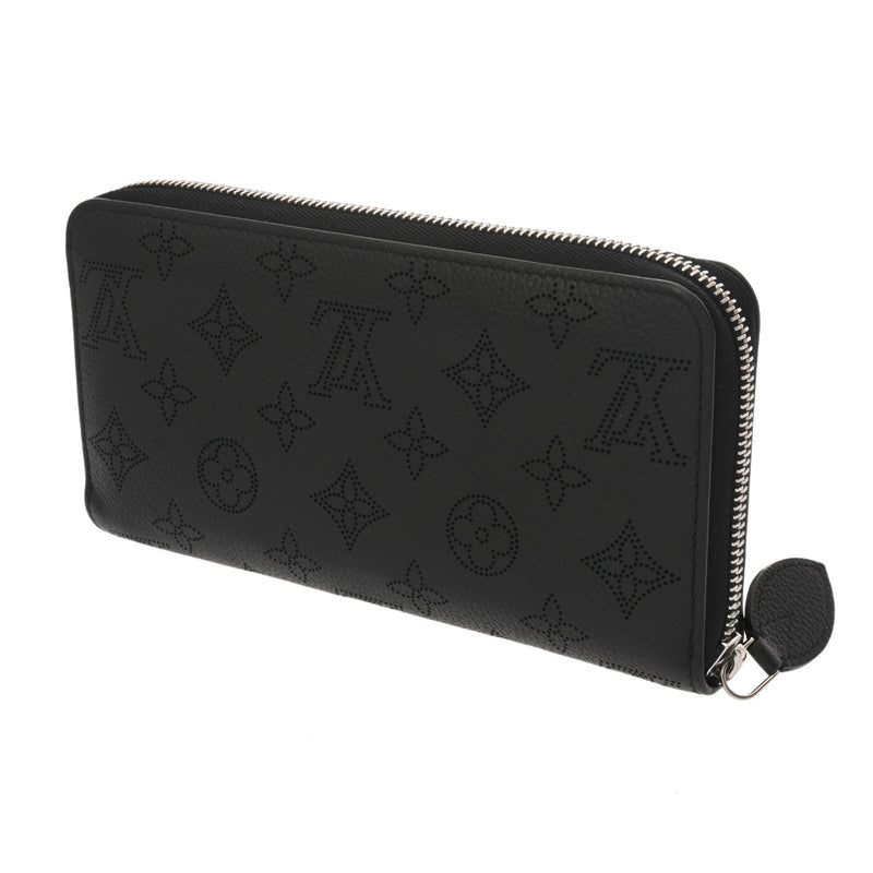 LOUIS VUITTON ルイヴィトン モノグラムマヒナ ジッピーウォレット ノワール M61867 レディース レザー 長財布 ABランク 中古 銀蔵