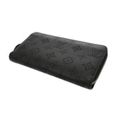 LOUIS VUITTON ルイヴィトン モノグラムマヒナ ジッピーウォレット ノワール M61867 レディース レザー 長財布 ABランク 中古 銀蔵