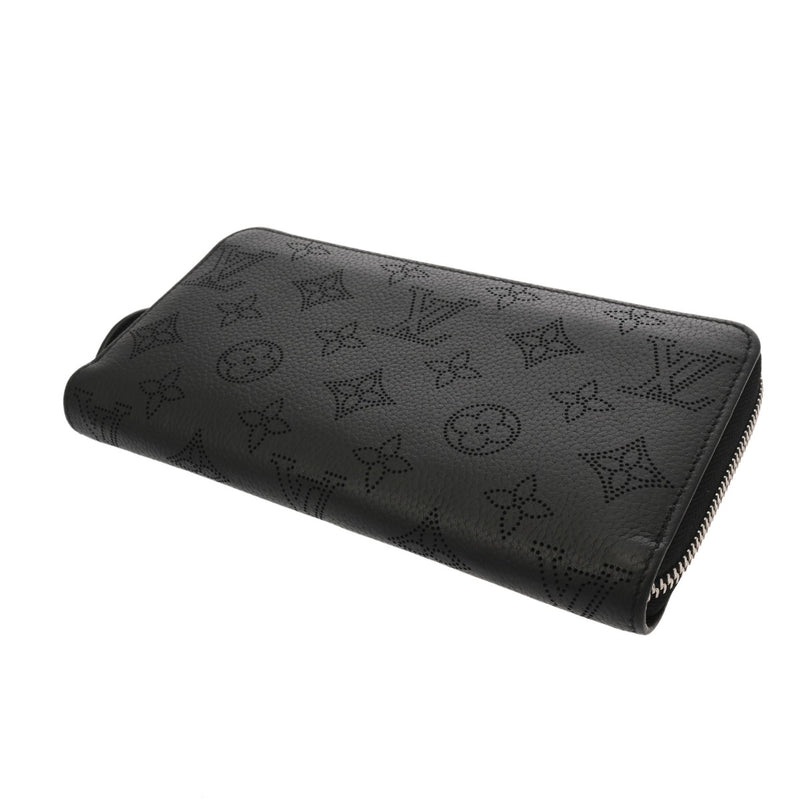 LOUIS VUITTON ルイヴィトン モノグラムマヒナ ジッピーウォレット ノワール M61867 レディース レザー 長財布 ABランク 中古 銀蔵