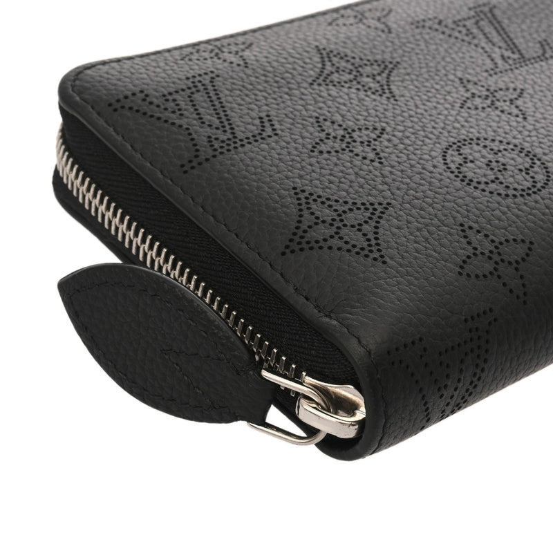 LOUIS VUITTON ルイヴィトン モノグラムマヒナ ジッピーウォレット ノワール M61867 レディース レザー 長財布 ABランク 中古 銀蔵