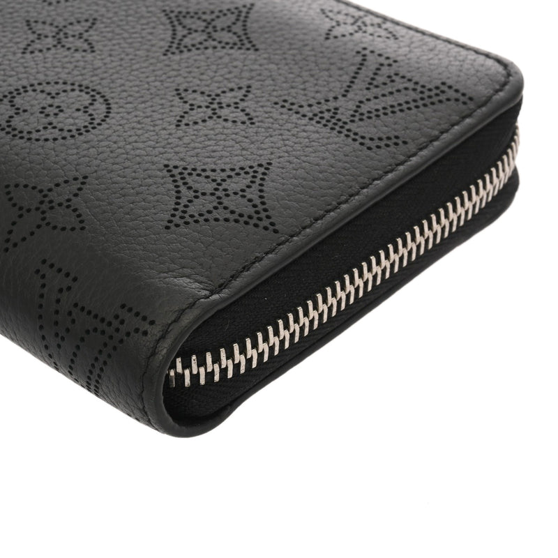LOUIS VUITTON ルイヴィトン モノグラムマヒナ ジッピーウォレット ノワール M61867 レディース レザー 長財布 ABランク 中古 銀蔵