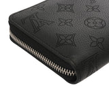 LOUIS VUITTON ルイヴィトン モノグラムマヒナ ジッピーウォレット ノワール M61867 レディース レザー 長財布 ABランク 中古 銀蔵