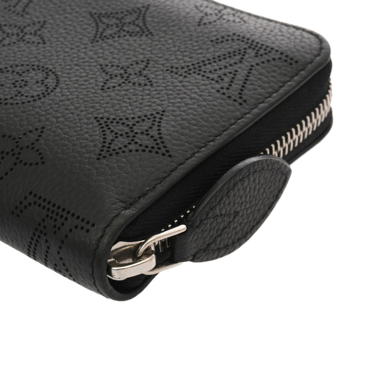 LOUIS VUITTON ルイヴィトン モノグラムマヒナ ジッピーウォレット ノワール M61867 レディース レザー 長財布 ABランク 中古 銀蔵